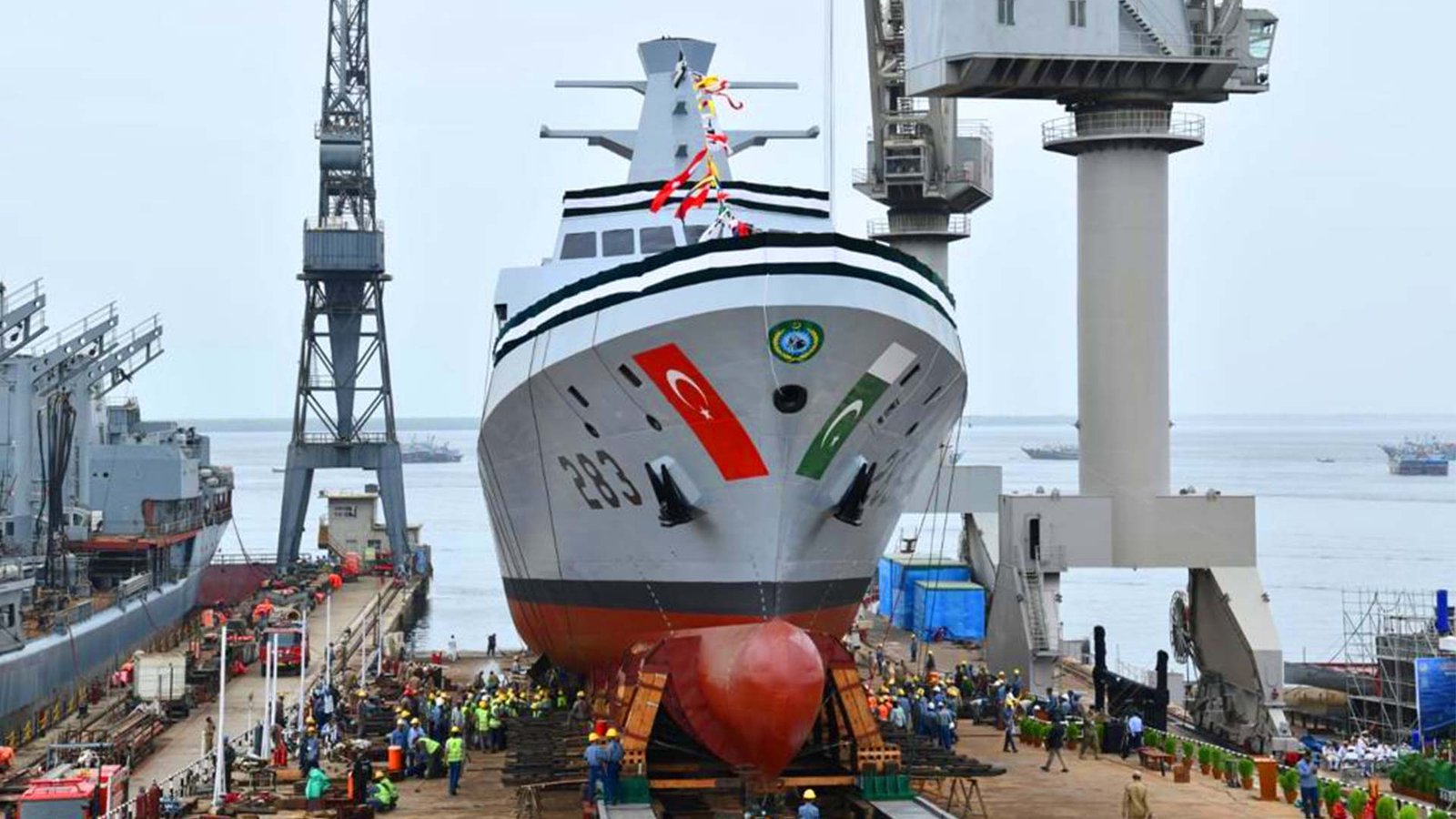 Pakistan Launches 4th MILGEM Corvette PNS TARIQ
