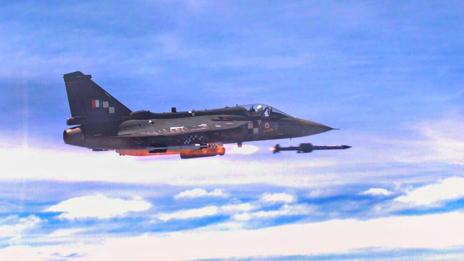 Tejas Fighter Test-Fires Indigenous ASTRA Air-to-Air Missile