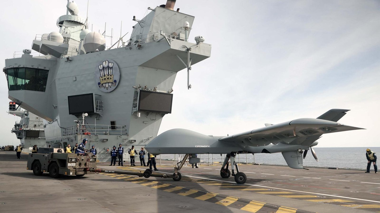 Royal Navy's Historic 'Mojave' Drone Launch from Carrier