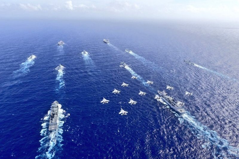 PLA Navy's Carrier Exercise Features J-15 CATOBAR Variant